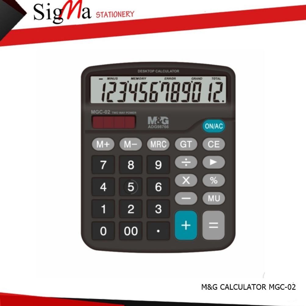 

MG Calculator Kalkulator MG 12 Digit MGC2 ADG98766 y P5O7