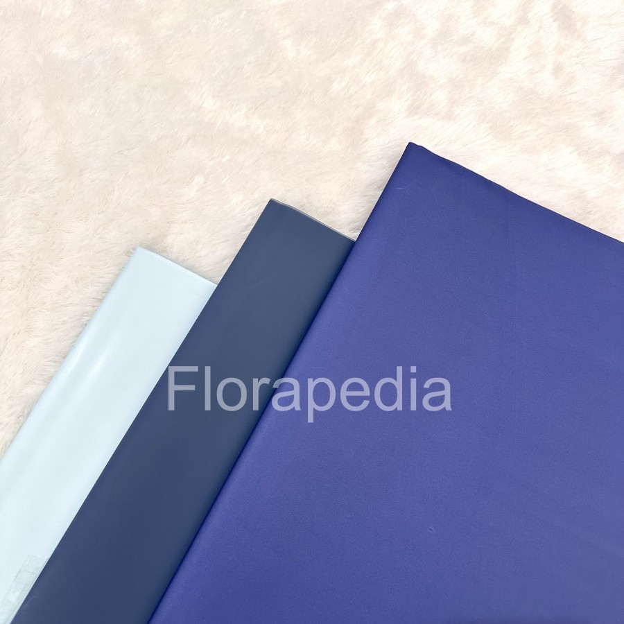 

Flower Wrapping Paper Solid / Kertas Buket Bunga / Cellophane Pastel Color / Korean Paper Wrap Biru