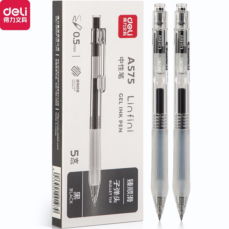 

Deli Pulpen Gel Gel Pen 5mm Penulisan Lancar A575 12 PCS q N6K6