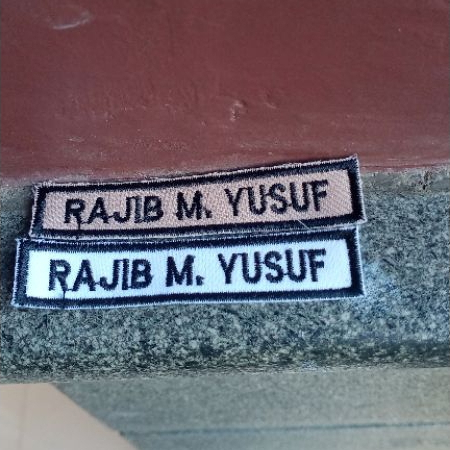 

Papan nama bordir custom/ name tag/ nama untuk baju sekolah, pesantren