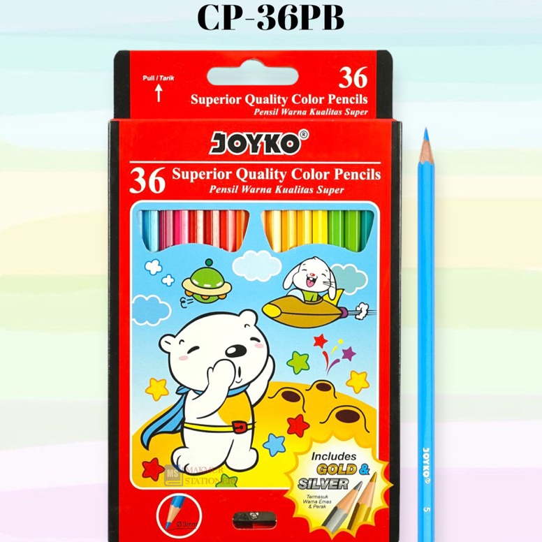 

Pensil Warna Joyko Panjang 36 Warna CP36PB x D8A7