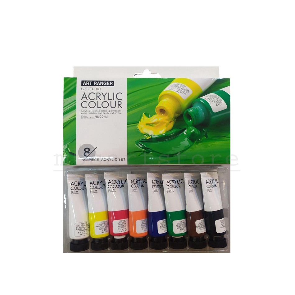 

ART RANGER acrylic colorcat acrylicakrilik 8x22Ml basic set o F6W2