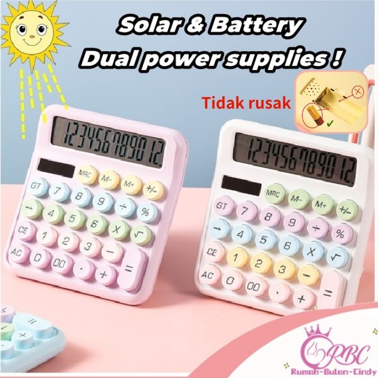 

Penjual LokalBesar Keyboard Calculator Kalkulator Tenaga Surya 12 digit Layar ultra lebar Macaron Multicolor Pastel Kalkulator a K1T5
