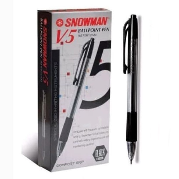 

KODE S63U Pulpen SNOWMAN V5 7 MM isi 12 7MM Pena Pen