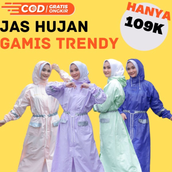 KODE D68U Jas Hujan Wanita Ponco Syari Premium  Jas Hujan Syari  Jas Hujan Wanita  Jas Hujan Rok Wan