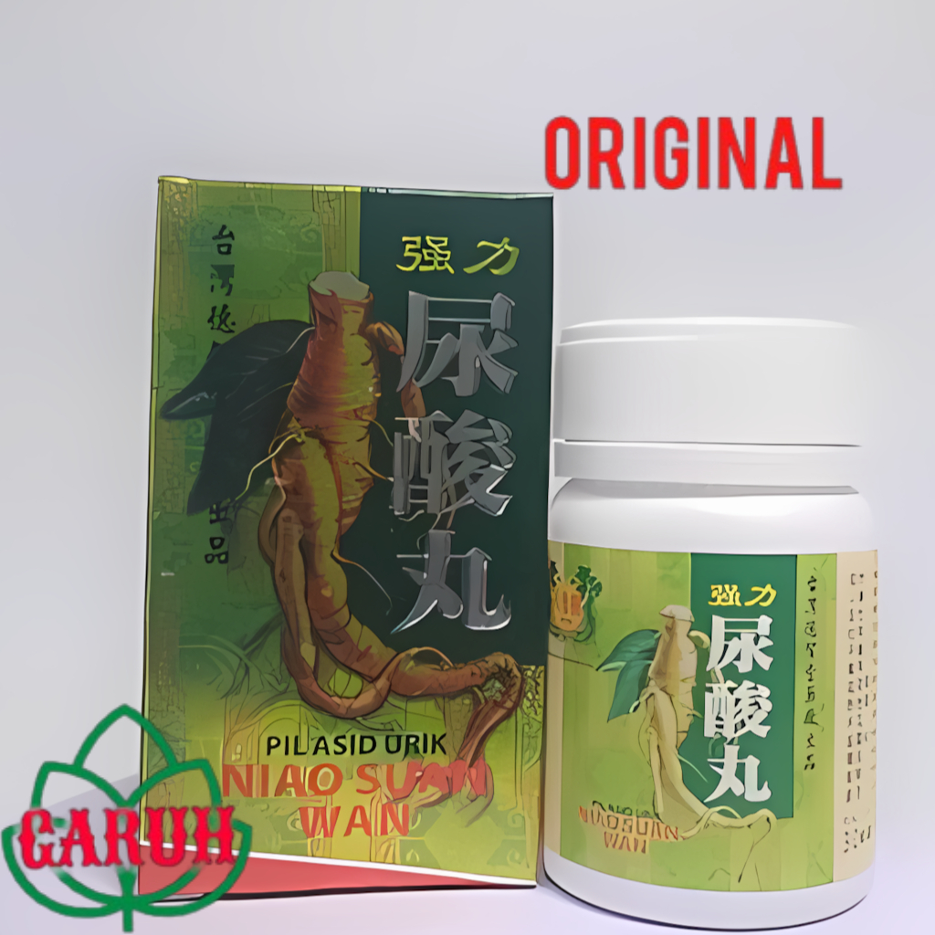 niao suan wan 30 kapsul, obat herbal asam urat, rematik, sakit pinggang, kaki, dan lutut asli