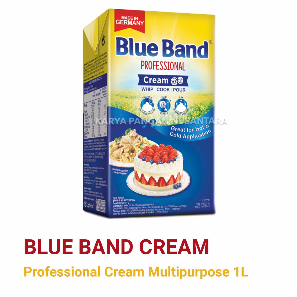 

BLUE BAND PROFESSIONAL CREAM 1L MULTIPURPOSE CREAM BLUEBAND WHIP COOKING CREAM 1 LITER