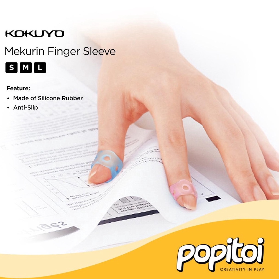 

Kokuyo Mekurin Finger Sleeve Pembalik Kertas Silicone Silikon w Z2C3