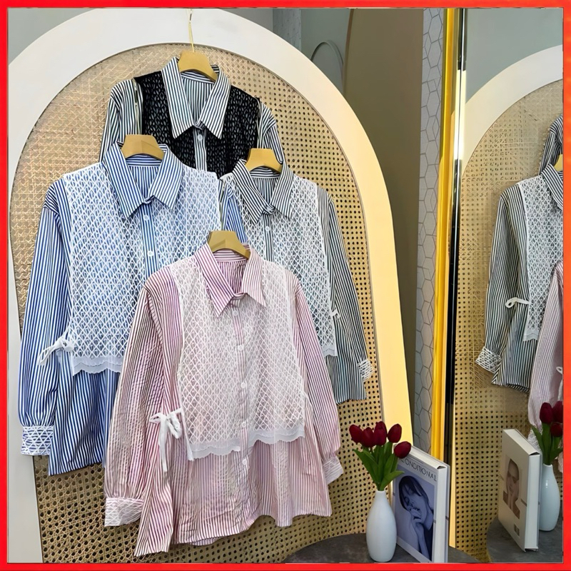 PARIROO BLUS WANITA SALUR BROKAT QARUMI / BLUS SALUR WANITA YANG TERBARU / KEMEJA BLUS SALUR WANITA 