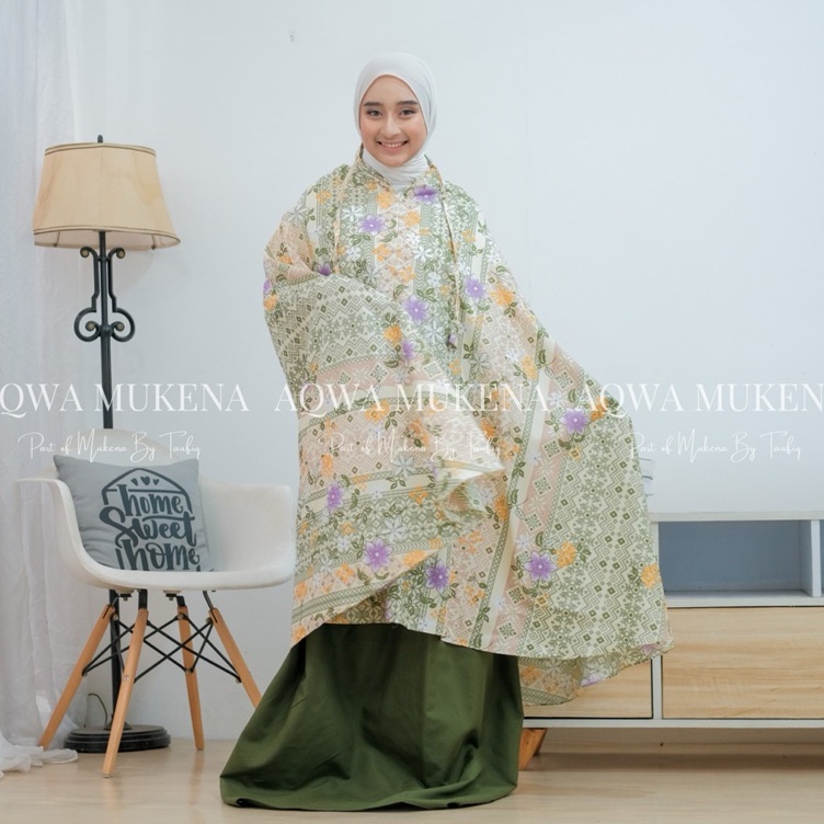 KODE G84F Mukena Chayra Series By Mukena by Taufiq  Mukena Traveling Medium Pouch Motif  Mukena 2in1