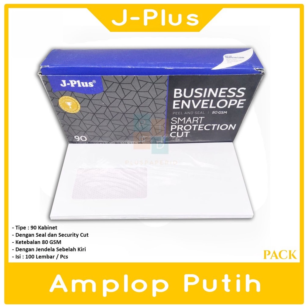 

JPLUS Amplop Putih Jendela Kiri No9 Biru Pack e K3O9