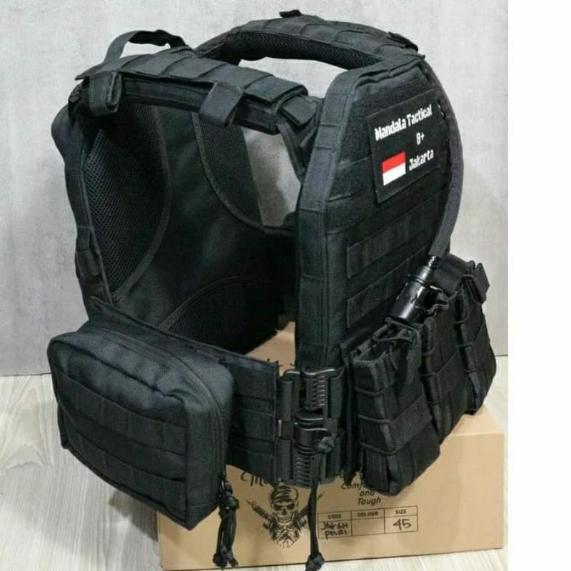 Body vest black mamba free dummy flate