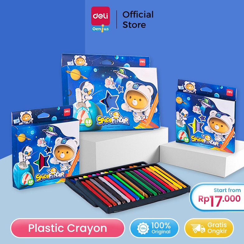 

Deli Plastic Crayon Krayon Plastik 122436 Warna Triangular Desain Space Tidak Mengotori Tangan HE91 h Z2E2