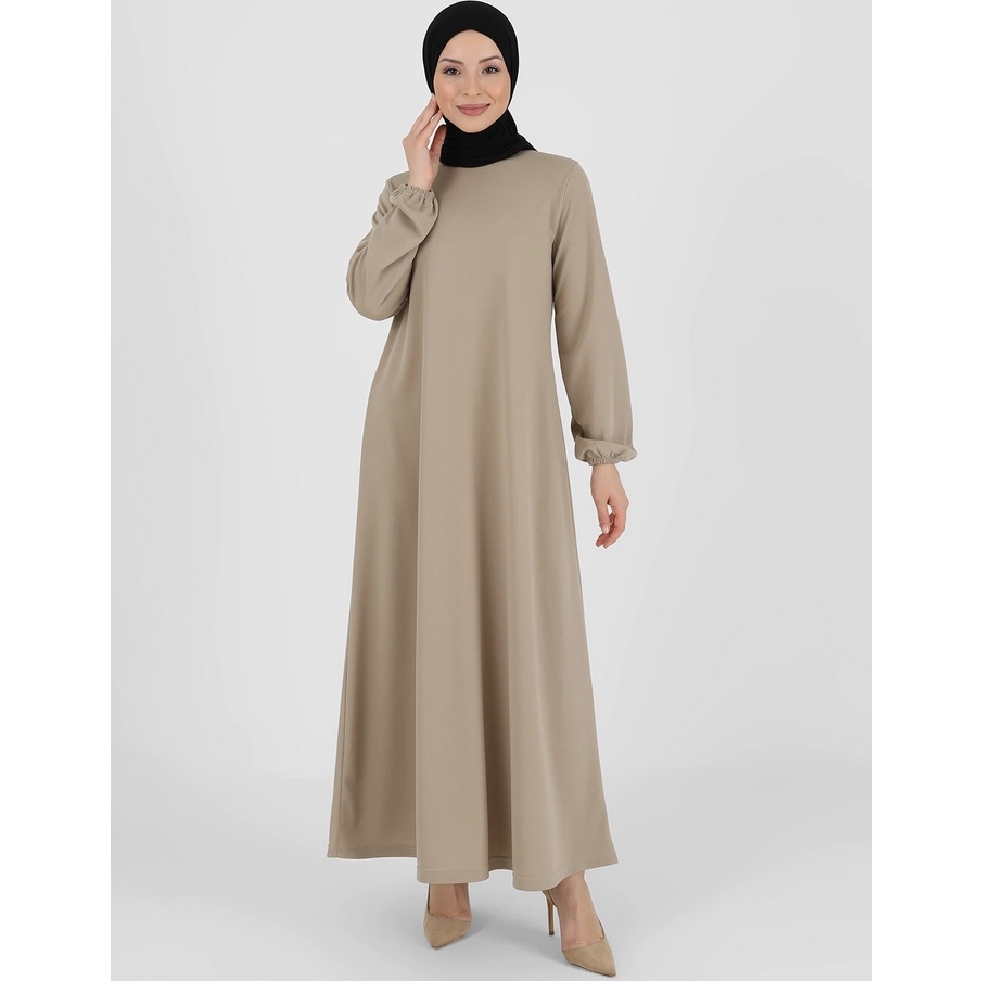 KODE B54C Gamis Polos Simple Katun Toyobo