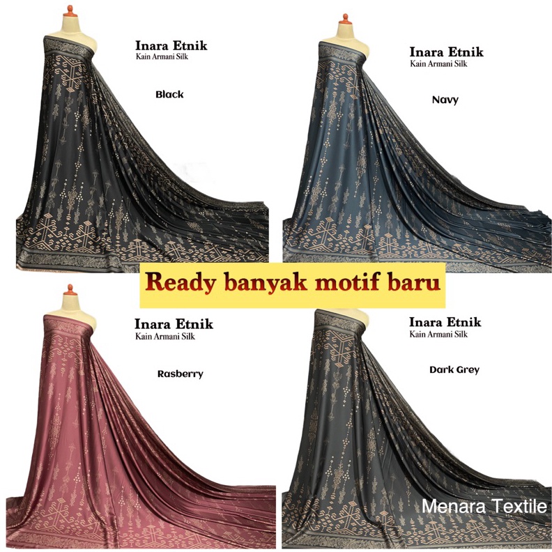 KODE U93E Bahan Kain Armani silk brown ecoprint Premium mewah  armany silk abstrak  kain silk metera