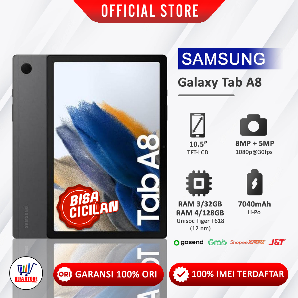 Samsung Galaxy Tab A8 LTE tablet a8 simcard lte RAM 3/32GB - 4/128GB Garansi Resmi