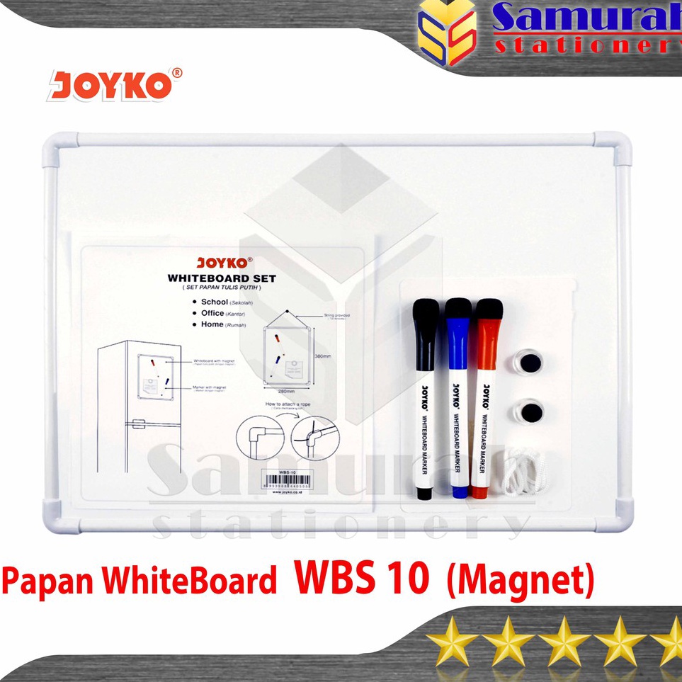 

Papan Whiteboard Set Magnetic Joyko WBS 1 Papan WB Putih Magnet Tempel Besi Kulkas Gantung m PA8
