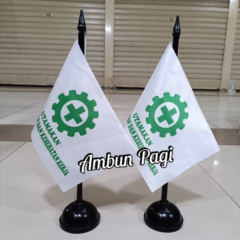 

best seller tiang kayu meja+bendera K3