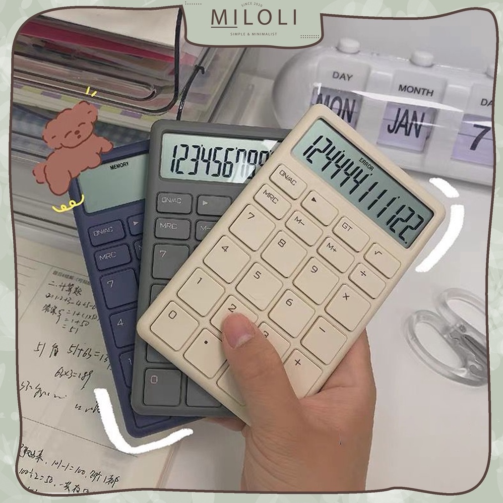 

MILOLI ELECTRONIC CALCULATOR Small Desain Minimalis Kalkulator Chocolate Alat Hitung Aesthetic F176 a K8C6