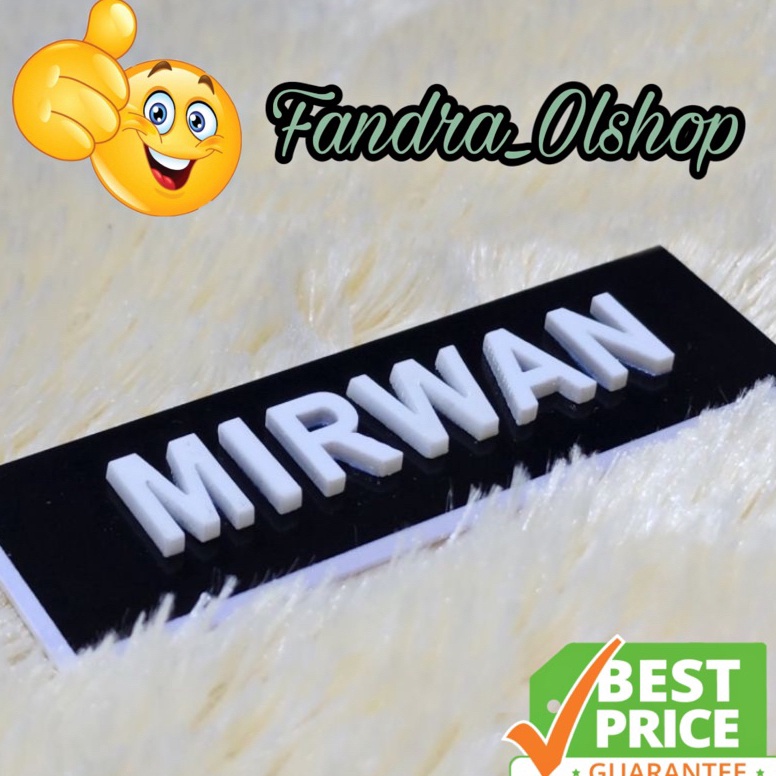 

Papan Nama Timbul 3D Name Tag Timbul 3D Akrilik Dove MAX 1 HURUF Kualitas Terbaik m L7V3