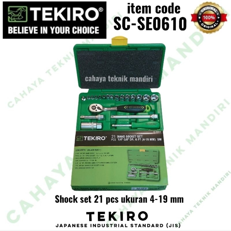 Kunci shock sock sok set 21 pcs original TEKIRO