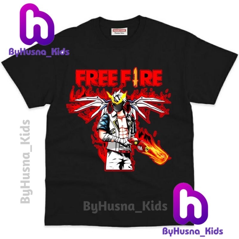 KAOS ANAK BAJU ANAK KARAKTER FREE FIRE ANAK UNISEX ANAK CEWE ANAK COWO BALITA BATITA
