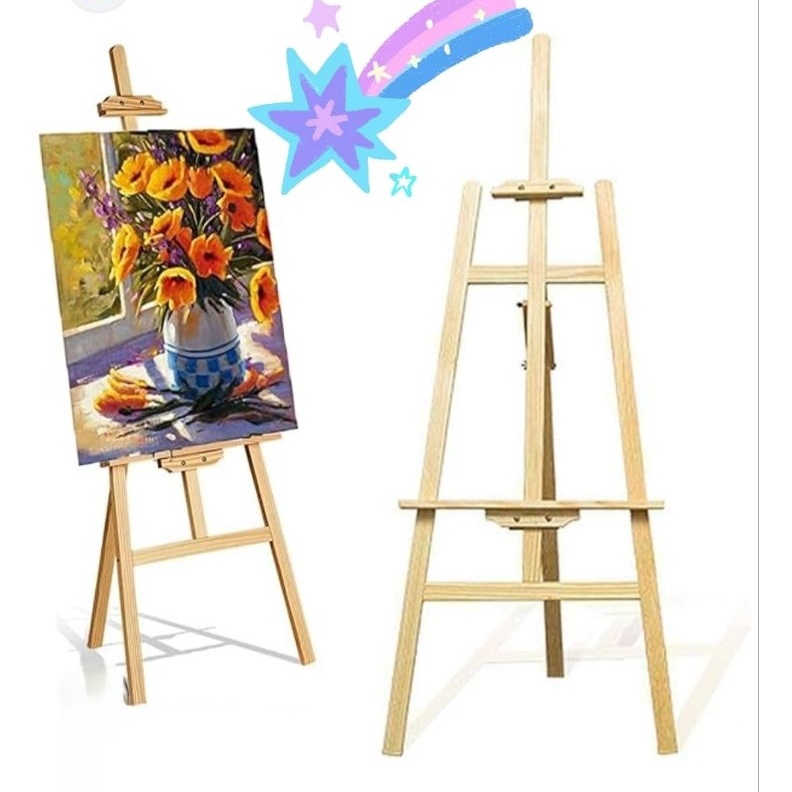 

KODE F52B Easel Wooden Frame Lukis Foto Wedding Stand Kayu