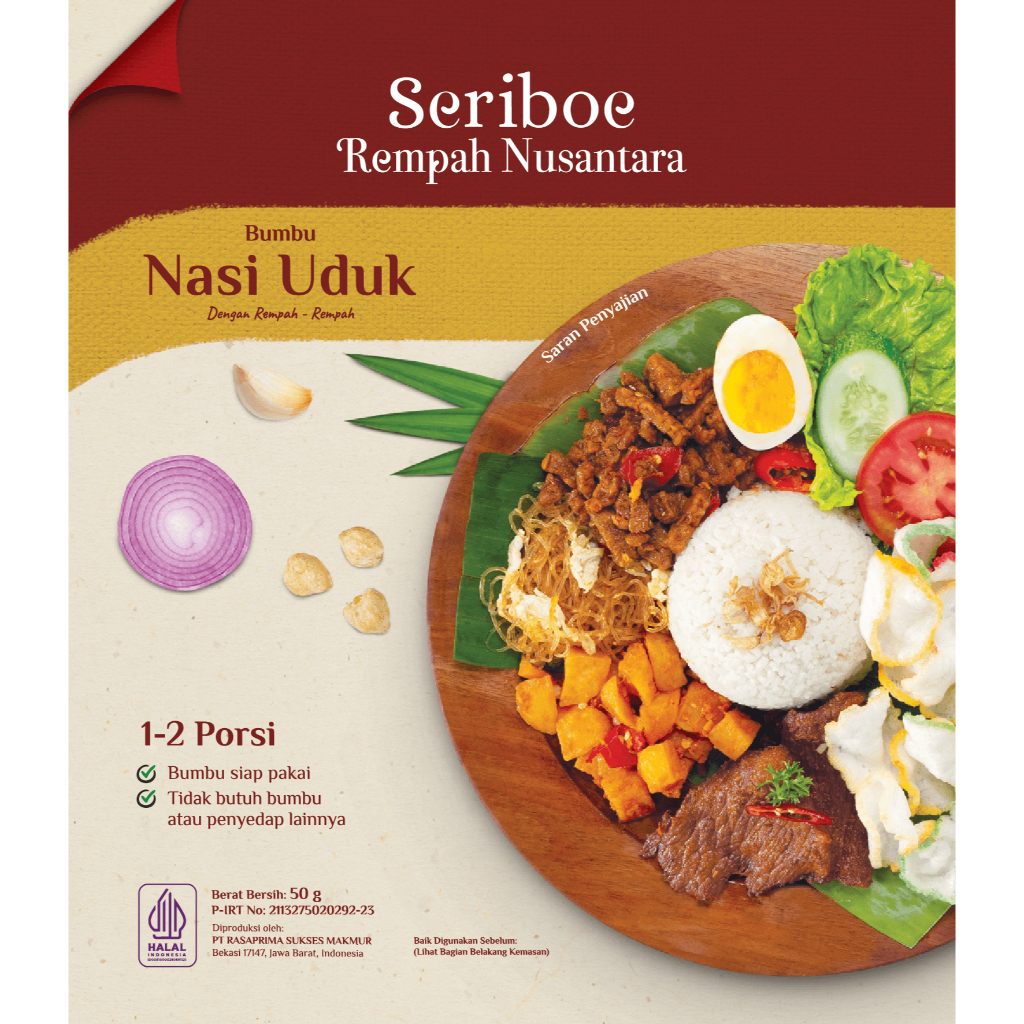 

Bumbu Nasi Uduk Seriboe Rempah Nusantara 60 gr 1 Pack (6 Pcs)