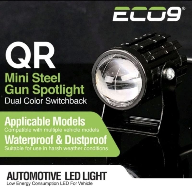 Lampu Tembak QR ECO9 D2 Laser Putih kuning Motor Mobil 12 Volt
