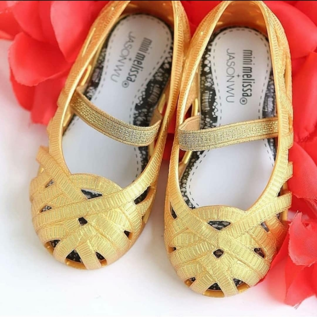 Sepatu Flat Anak Mini Melissa Jean + Jason Wu Bb Gold