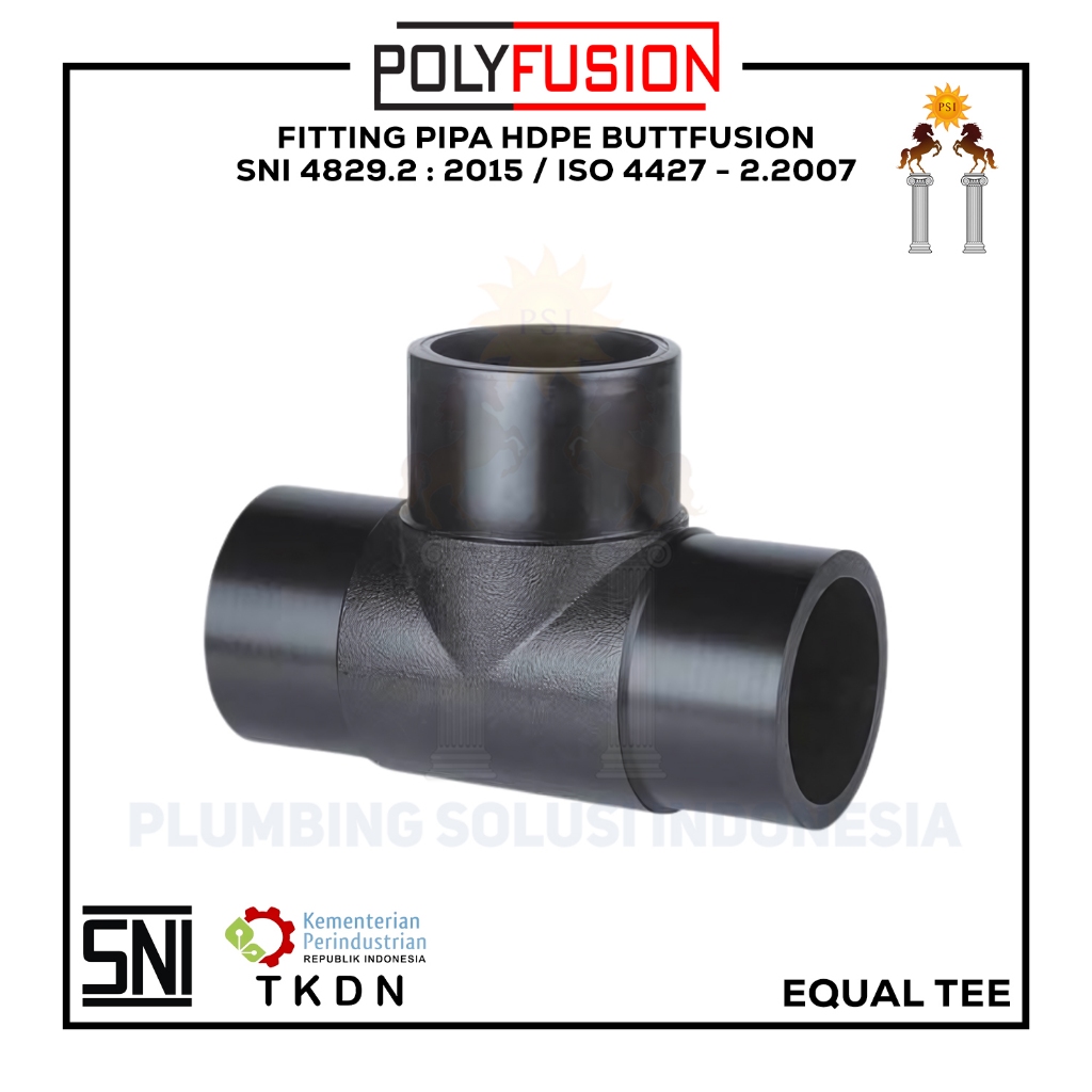 Polyfusion Fitting HDPE Buttfusion Tee / Equal Tee 12 Inch / 315 mm