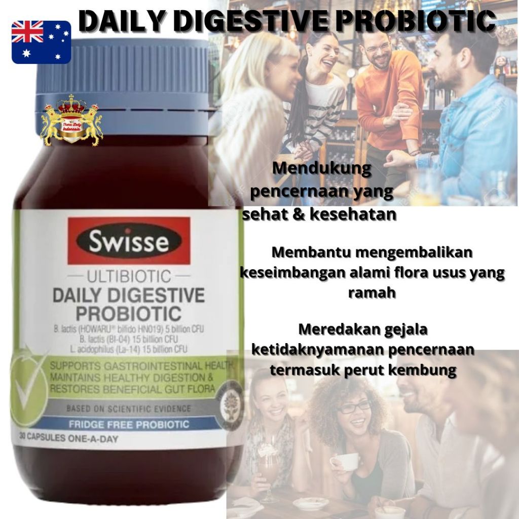 Swisse Ultibiotic Daily Digestive Probiotic 30 Capsules