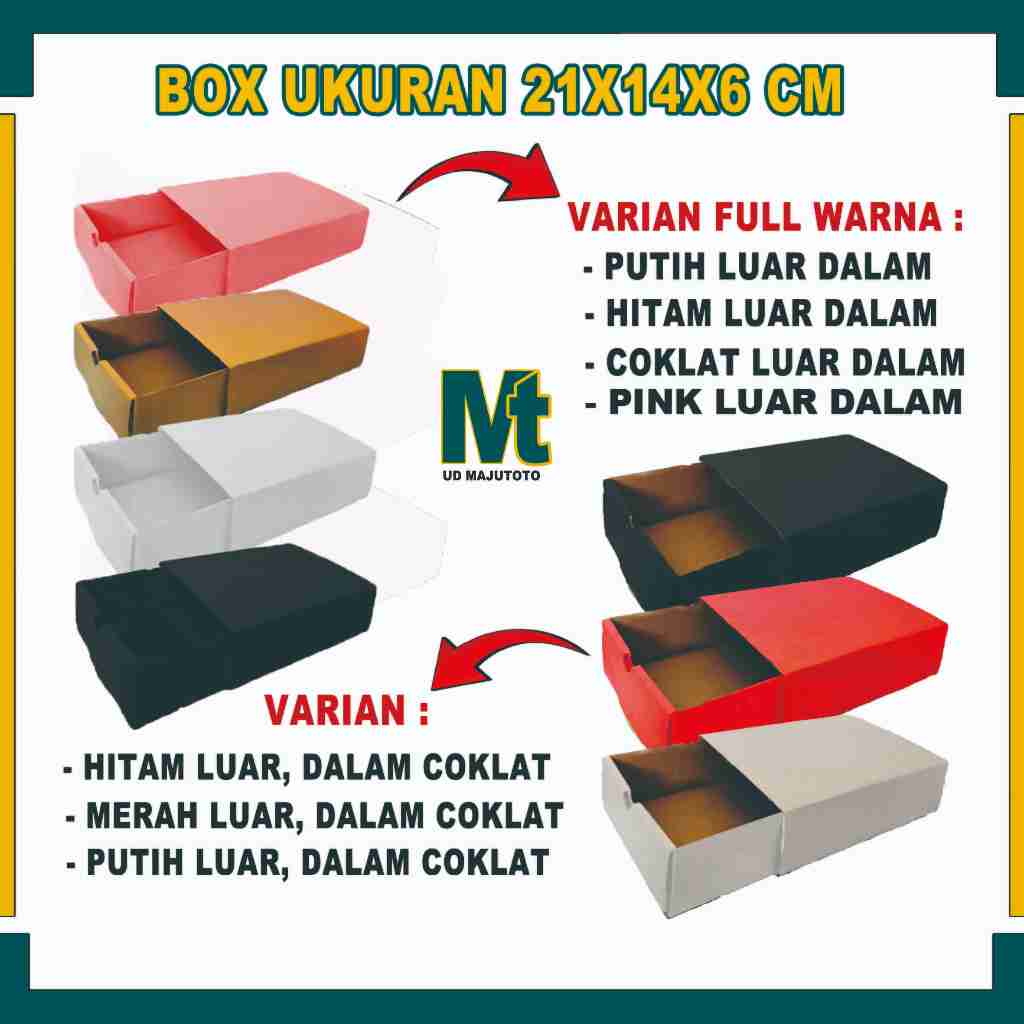 

(PAKET 5 PCS) Box 21x14x6 Cm / Box Sleding / Box Hampers / Box Accesories / Kardus Polos