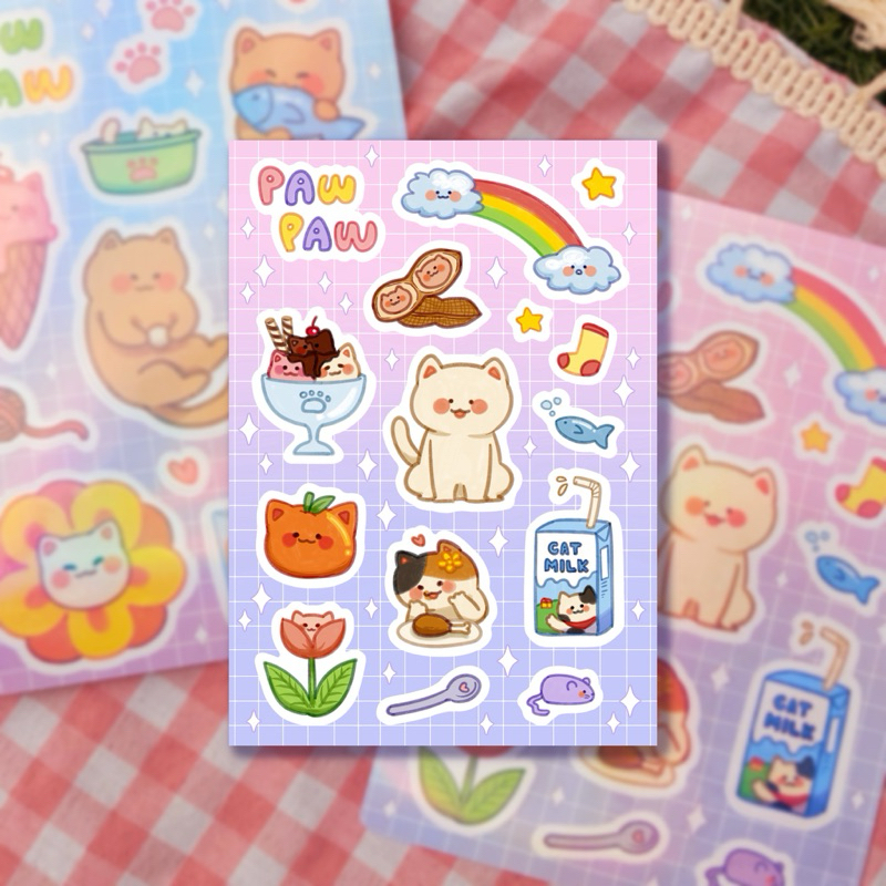 

Sticker Sheet Kucing Klasik B Paw Paw Original