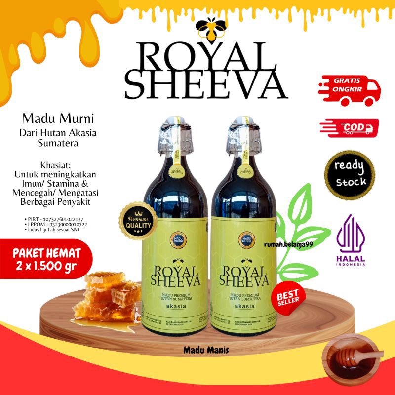

bundle madu murni royal sheeva 3.000 gr madu hutan sumatera premium lulus uji lab halal mui