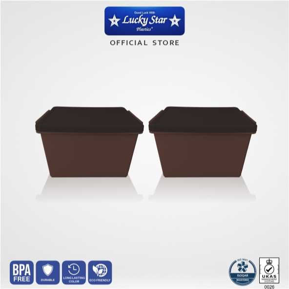 Tokaiaja Lucky Star - Box Cont Ciona 30 L (Coklat) Plastic Container Box Plastik Box Multifungsi