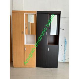 Lamari Pakaian Minimalis 2 Pintu Lemari Gantung Kaca BATAM