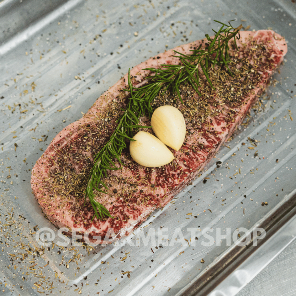 

AUS Wagyu Purebreed Striploin 9+ Ready to Cook Steak - Siap Masak