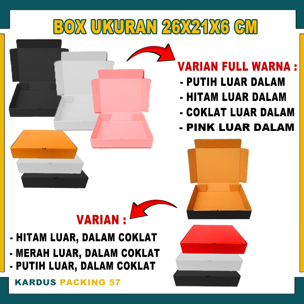 

Box 26x21x6 cm / Lipat Depan / Box Hampers