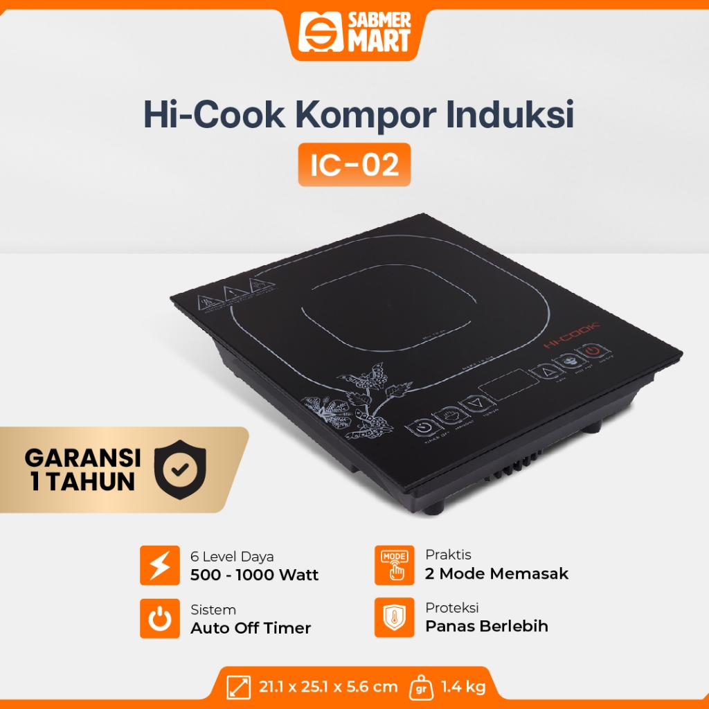 Kompor Induksi Low Watt / Induction Stove Hi-Cook Tipe IC-02