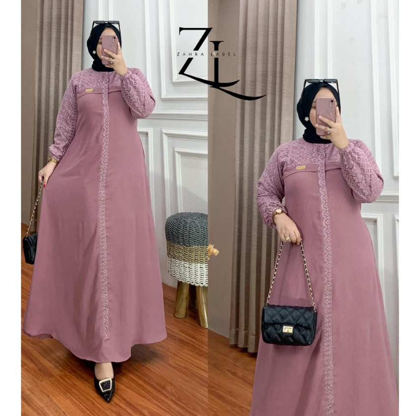 Geka collection - Gamis Diana Cringle Airflo mix Brokat Malika