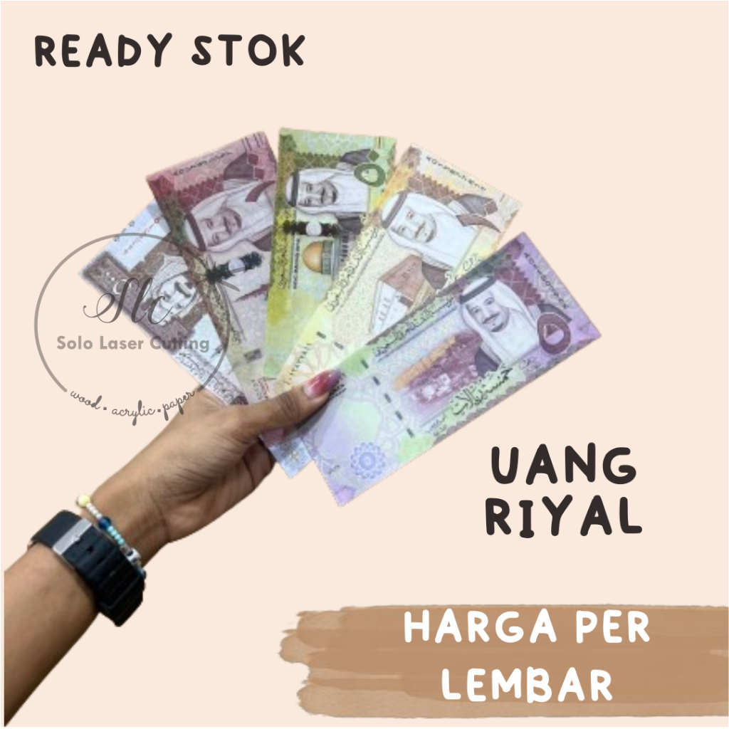 RIYAL UANG MAINAN REPLIKA UANG dekorasi mahar craft tidak ditempel termurah
