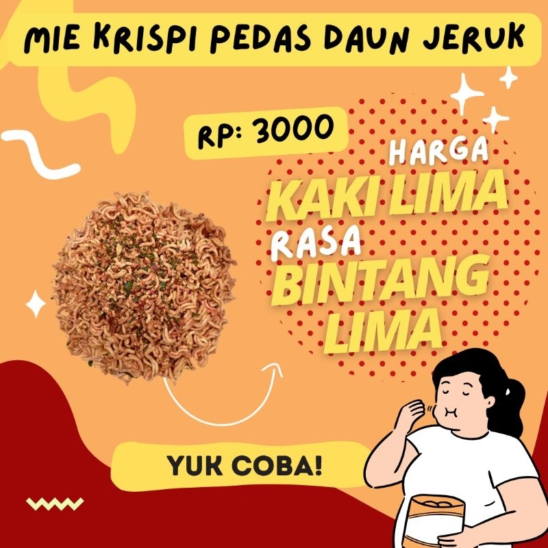 

Cemilan mie crispy pedas daun jeruk - mie krispi pedas extra daun jeruk - mie renyah pedas daun jeruk - mie kriuk pedasdaun jeruk