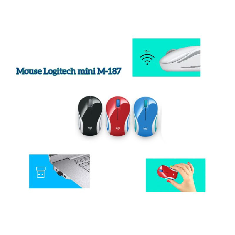 M187 MOUSE WIRELESS ULTRA PORTABEL mouse wireless mini Logitech M187 original Logitech Ultra Portabl
