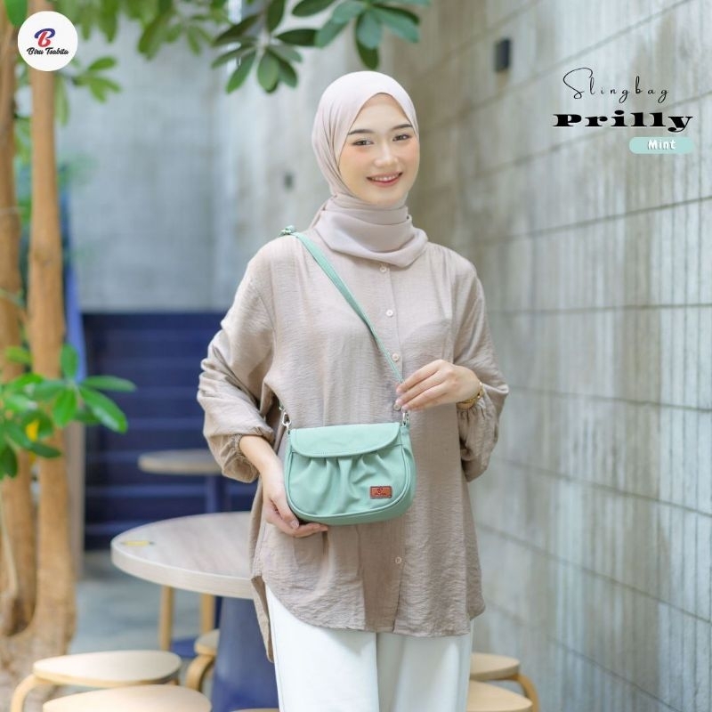 Tas PRILLY BY BIRU TSABITA// TAS SELEMPANG BIRU TSABITA