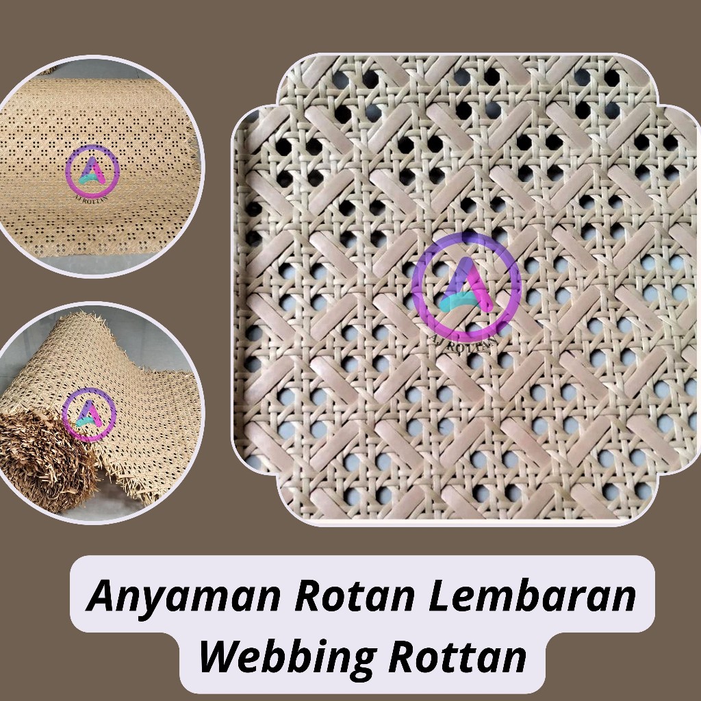 Anyaman Rotan Synthetic Lembaran / Webbing Rotan / Anyaman Plafon / 2