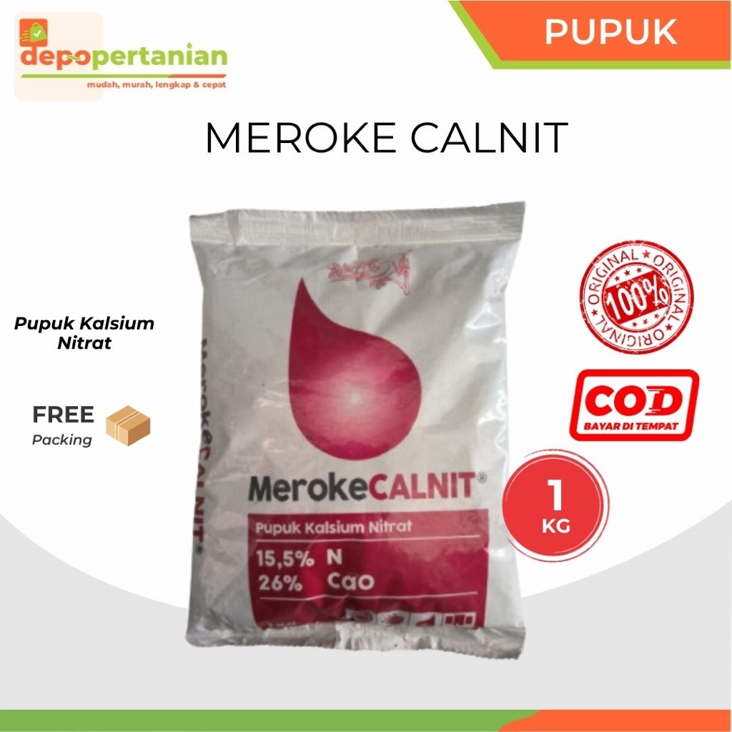 Depo Pertanian - Pupuk Meroke Calnit 1 kg Kalsium Nitrat Calcinit Hidroponik