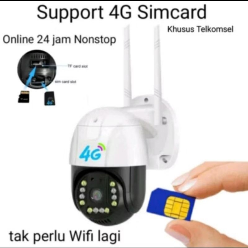 Camera CCTV V380 PRO Gunakan SimCard 4G CCTV Outdoor Wireless Waterproof