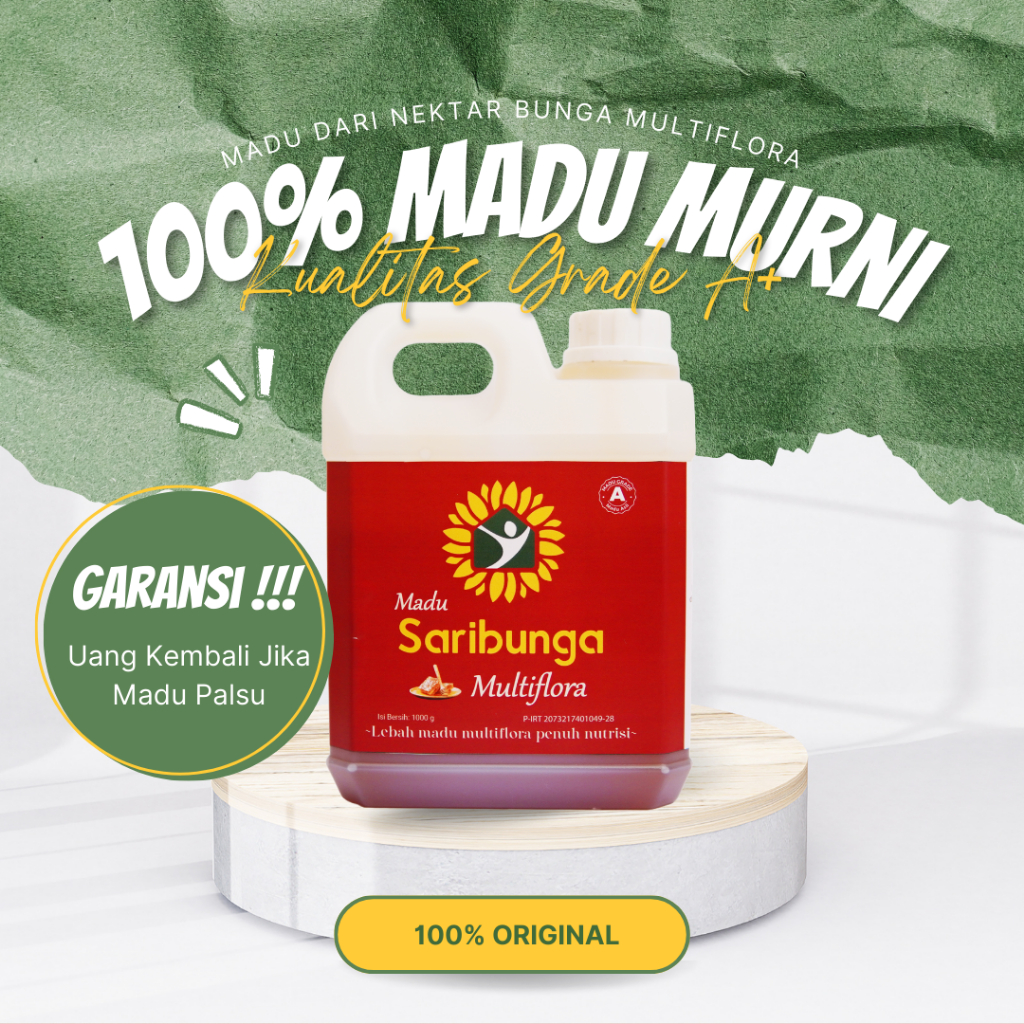 

Madu Multiflora - Madu Murni Asli 100% Original Tanpa Campuran - Madu Nektar Multiflora
