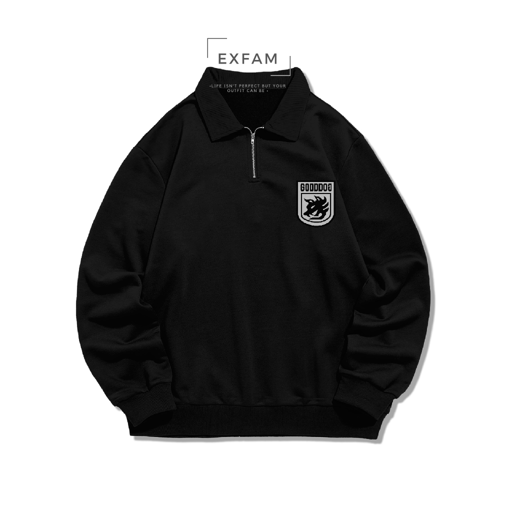 Halfzipper/Halzipp Goddog Crew Seong Yohan Outfits Komik Korea